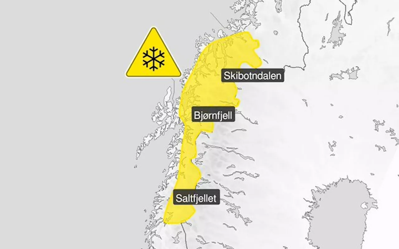 Kvartmeter snø ventes i Nordland og Troms