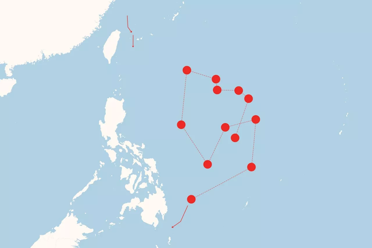 Map Shows Chinese Aircraft Carrier's Movements in Pacific