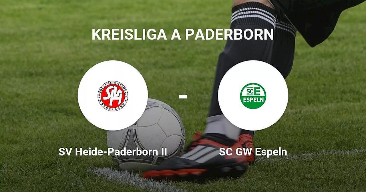 Remis im Duell zwischen dem SV Heide-Paderborn II und dem SC GW Espeln