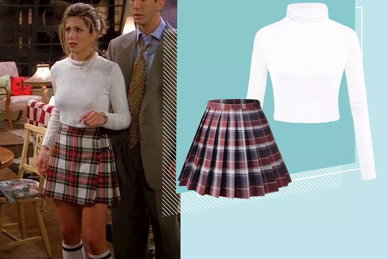 Jennifer Aniston's Plaid Skirt and Turtleneck Combo She Wore on Friends Is Still a Go-To Fall Outfit 30 Years Later