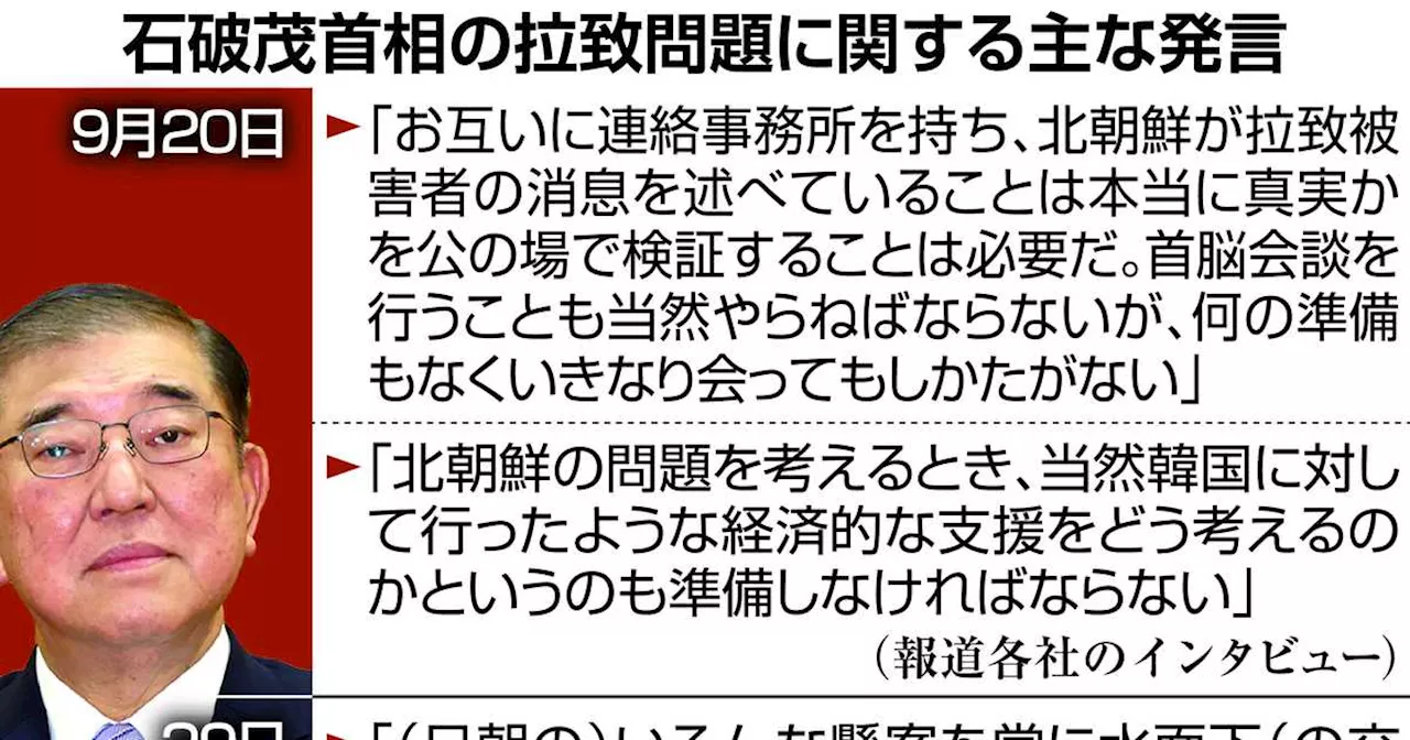 石破首相、北朝鮮拉致問題解決へ連絡事務所開設検討