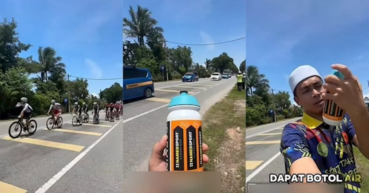 [VIDEO] Peminat Le Tour De Langkawi Teruja Berebut Botol Air Garmin Daripada Pelumba