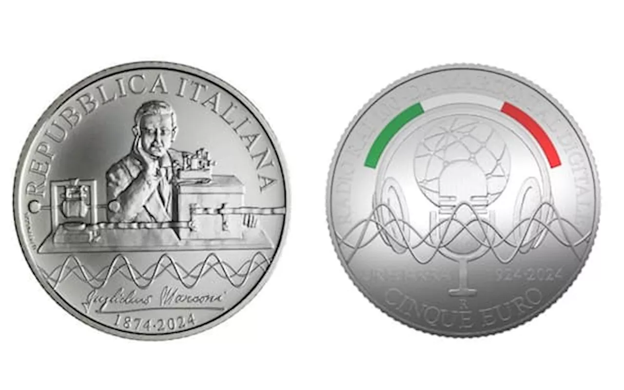 Coniata moneta commemorativa da 5 euro per i 150 dalla nascita di Guglielmo Marconi