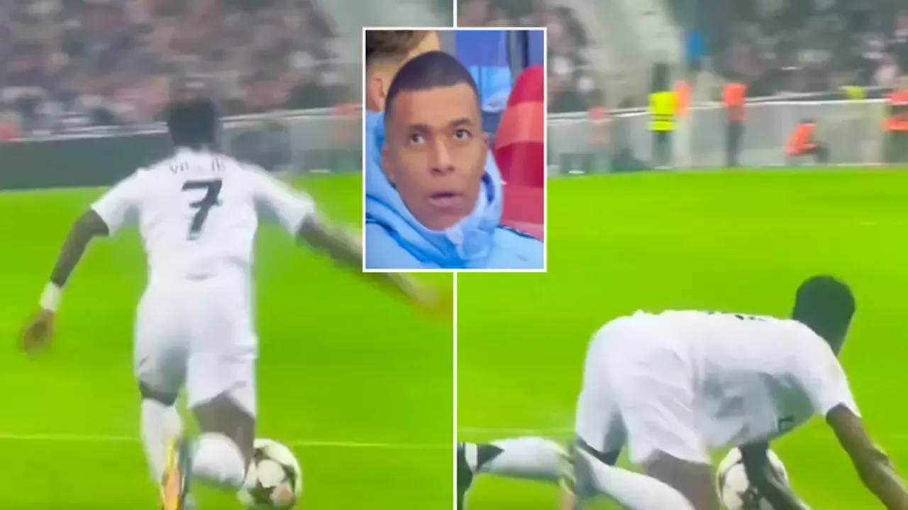 Kylian Mbappe's reaction to Vinicius Jr mistake spotted by fans during shock Real Madrid defeat