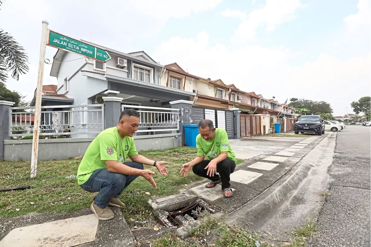 Drain covers in U13 Setia Alam damaged by irresponsible motorists