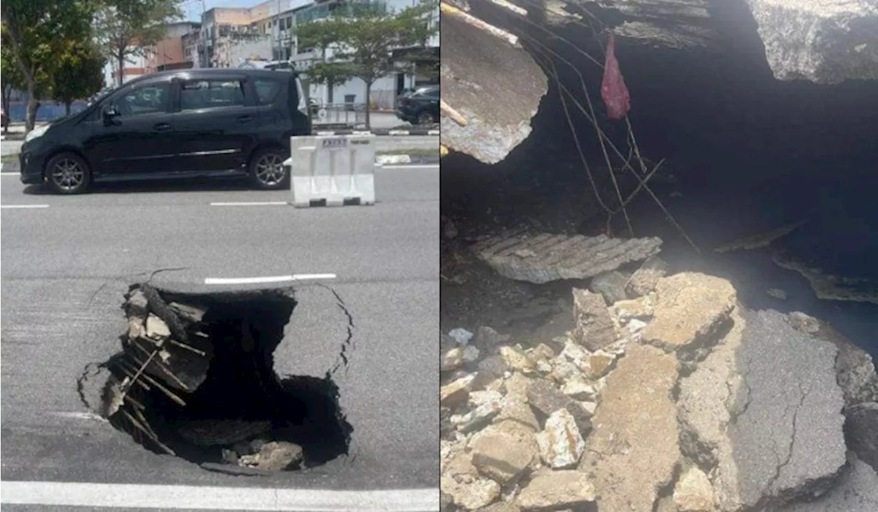 Melaka’s Surprise Pit: Road Collapse Sparks Safety Concerns