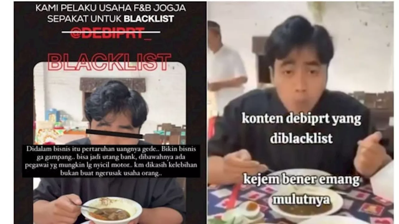 Food Vlogger Debiprt Ramai-ramai Diblacklist Pengusaha Kuliner di Jogja Gegara Kritik Sadis