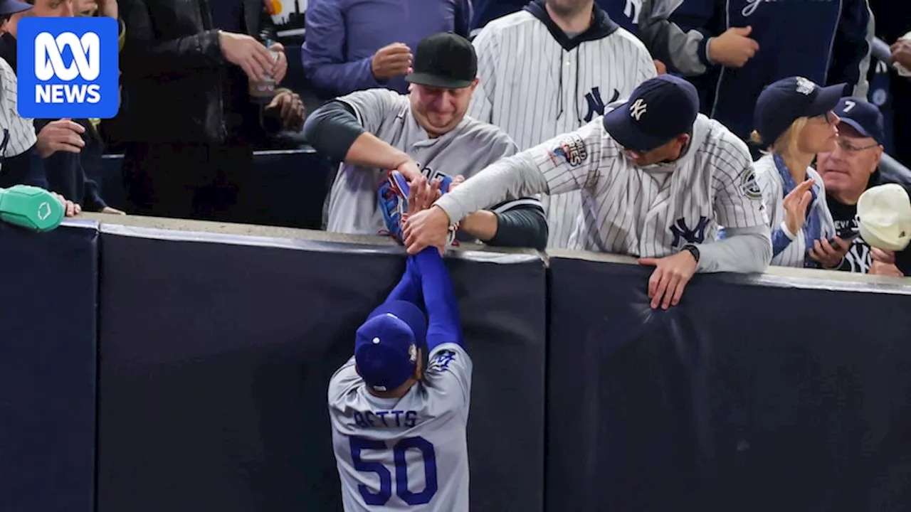 Yankees fans ejected from World Series after ripping ball from Dodgers star Mookie Betts