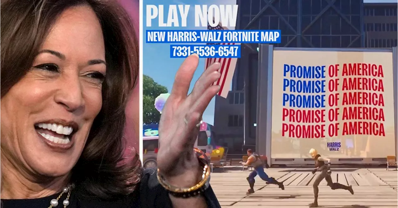 Harris startar ”frihetsstad” i Fortnite – jagar gamer-röster