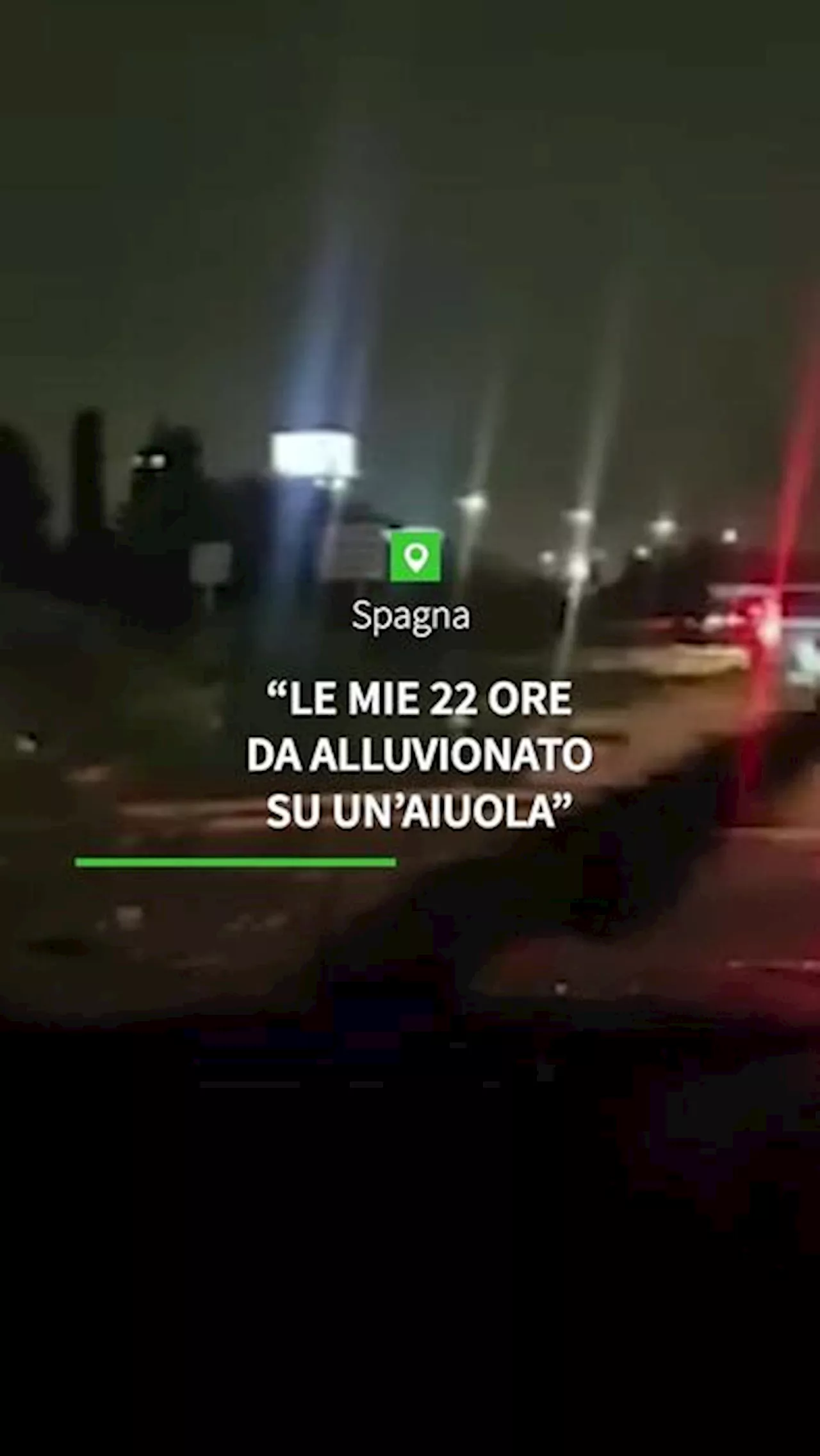 'Le mie 22 ore da alluvionato su un'aiuola'