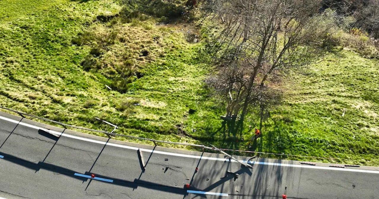 Auto stürzt bei Überholmanöver 200 Meter in die Tiefe