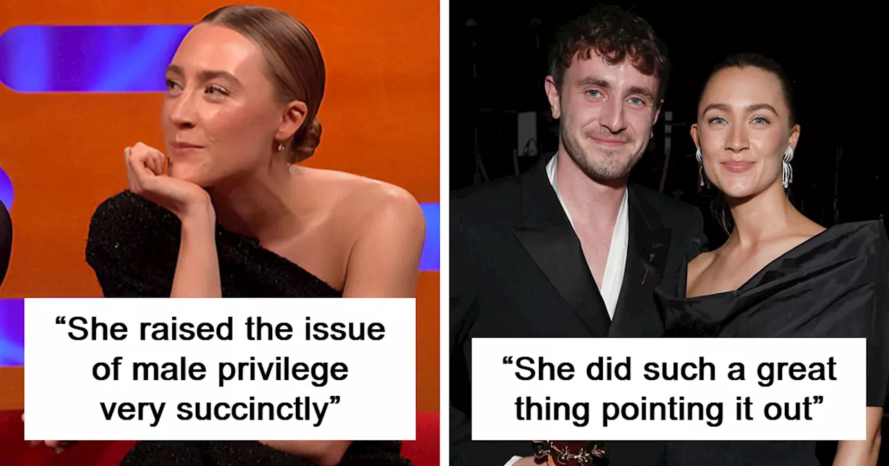 'She Raised The Issue Of Male Privilege': Saoirse Ronan Breaks Silence On Viral Dig At Male Joke