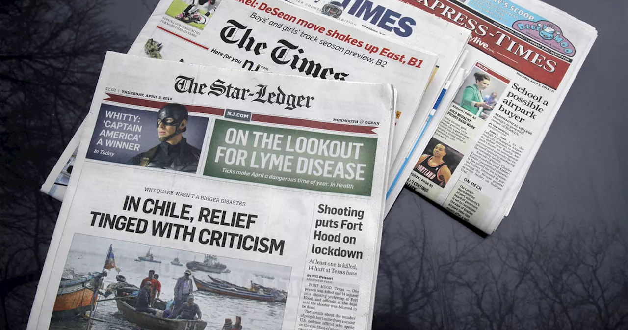 Star-Ledger, Times of Trenton, South Jersey Times to end print editions in 2025