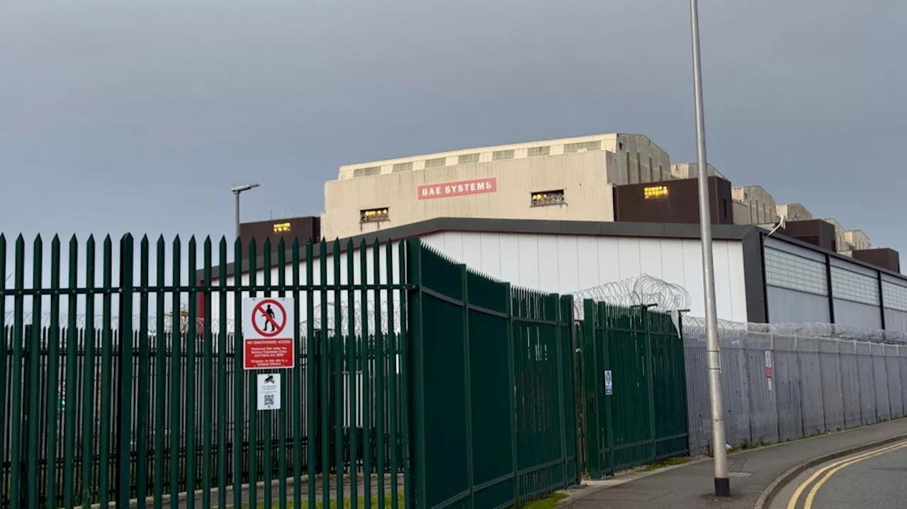 Police say there is no nuclear risk after a fire at Britain's nuclear submarine shipyard