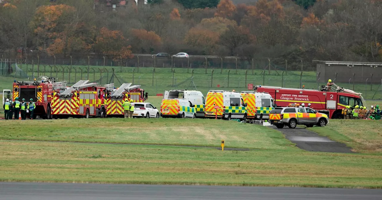 Emergency services attend Prestwick Airport for response drill