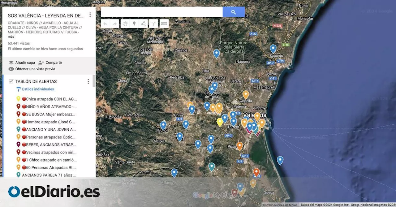 Abierto un mapa digital para localizar a las personas desaparecidas por la DANA en València