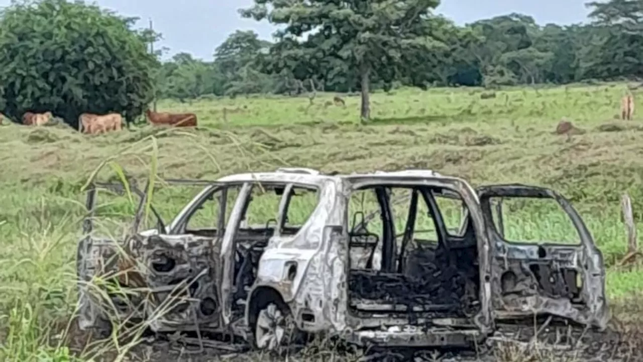 Cadáveres calcinados dentro de un carro ya están en Medicina Legal de Montería