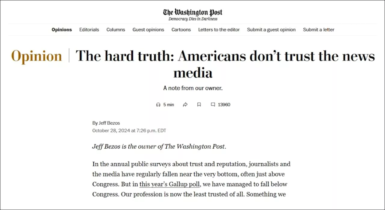 Il Washington Post blocca l’endorsement a Harris e perde 200mila abbonati