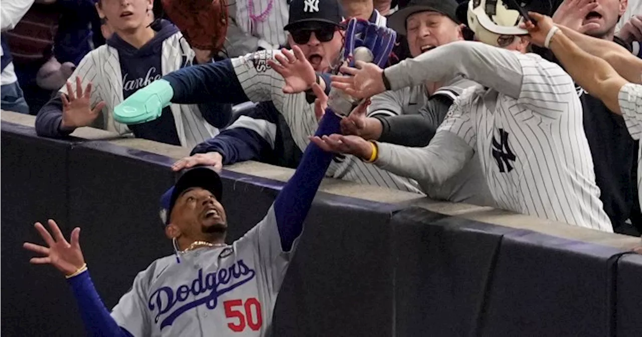 Yankees fans ejected after prying ball out of Mookie Betts’ glove at World Series