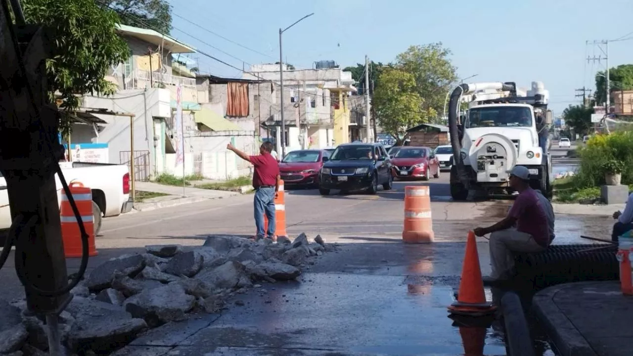 Vecinos de Tampico exigen soluciones inmediatas a problemas de drenaje que pone en riesgo su salud