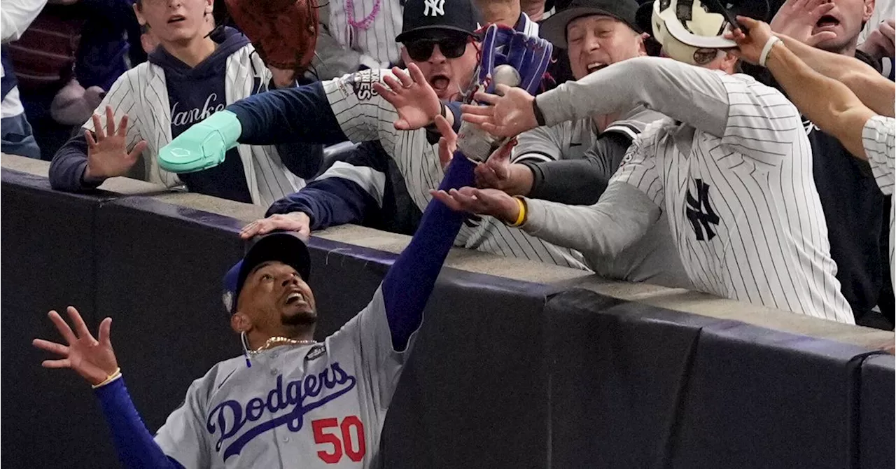 Yankee Stadium Fan Ejected For Prying Ball Out Of Mookie Betts' Glove At World Series