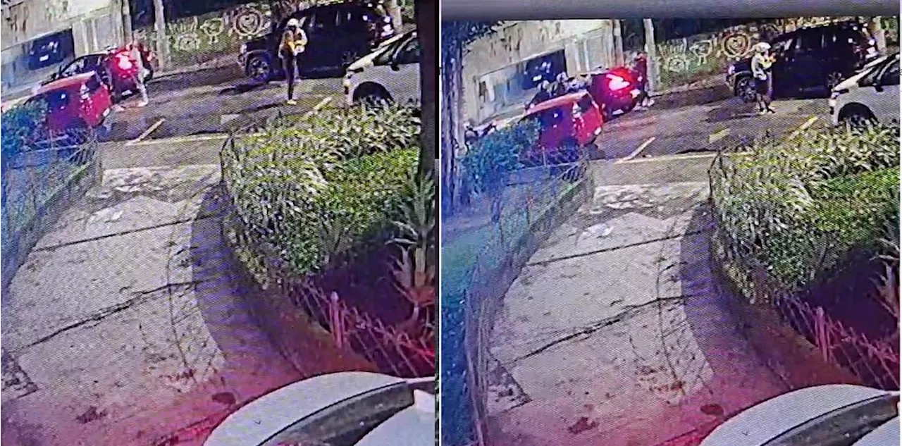 Assaltantes roubam dois carros em Laranjeiras, na Zona Sul do Rio; assista o assalto