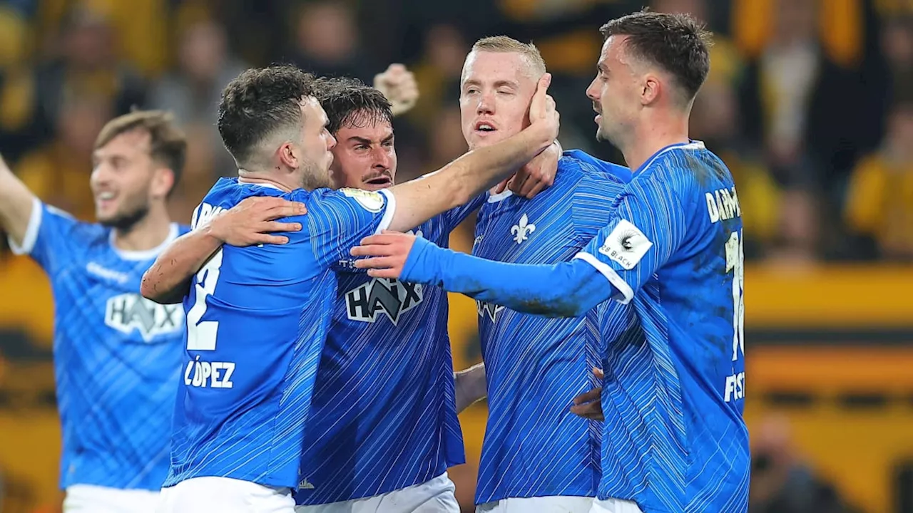 Lidberg erlöst Darmstadt in der Verlängerung: Dresdens Pokal-Fight wird nicht belohnt