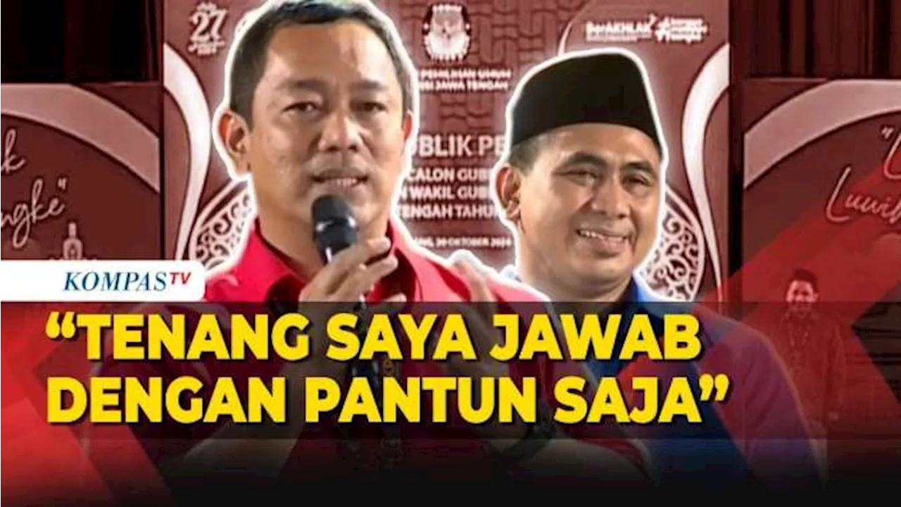 Momen Hendrar Prihadi Jawab Pertanyaan Taj Yasin dengan Pantun di Debat Pilkada Jateng 2024