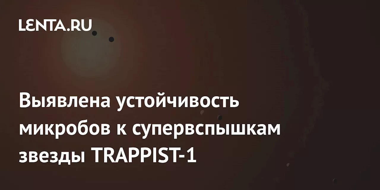 Выявлена устойчивость микробов к супервспышкам звезды TRAPPIST-1