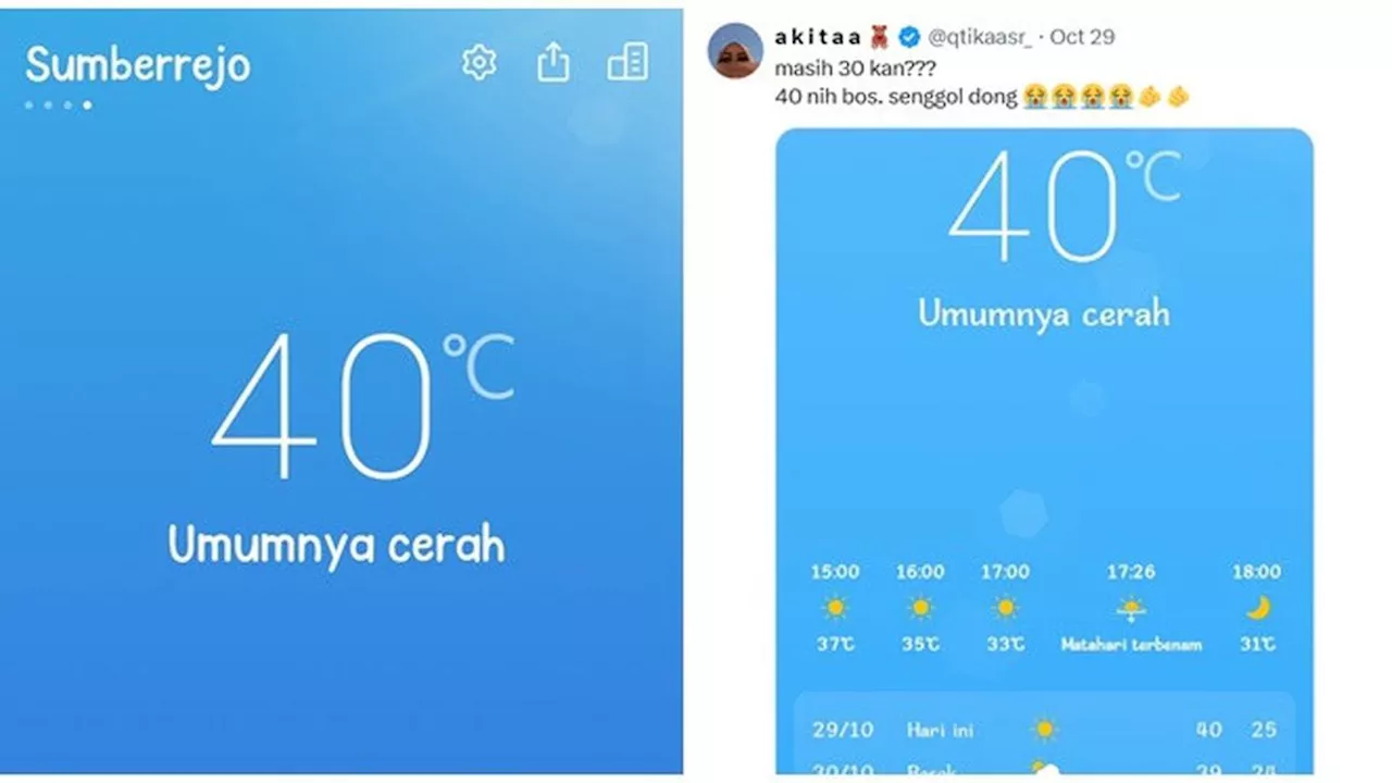 6 Keluhan Netizen Suhu Panas Menyentuh Angka 40 Derajat, Bikin Ikut Pusing