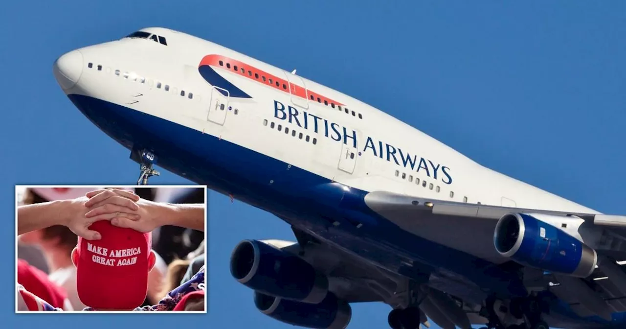 Fight erupts on BA plane at Heathrow over a Donald Trump MAGA hat