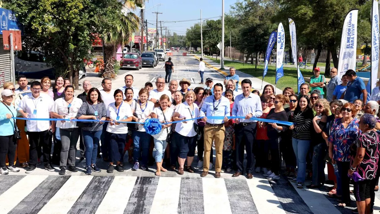 San Nicolás abre tramo de avenida República Mexicana construido con concreto