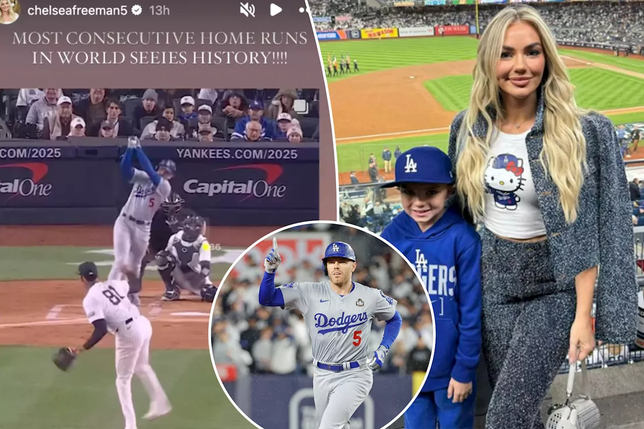 Freddie Freeman's wife gushes over Dodgers star's historic World Series home run