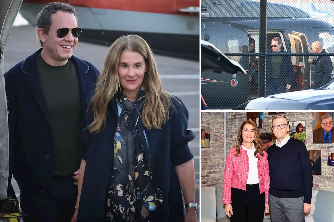 Melinda French Gates spotted stepping off chopper in NY with new techie boyfriend Philip Vaughn