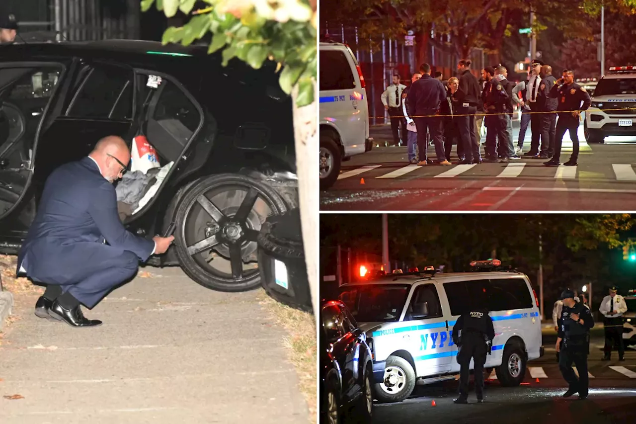 NYPD officer struck by car during stop, one cop fires weapon: sources