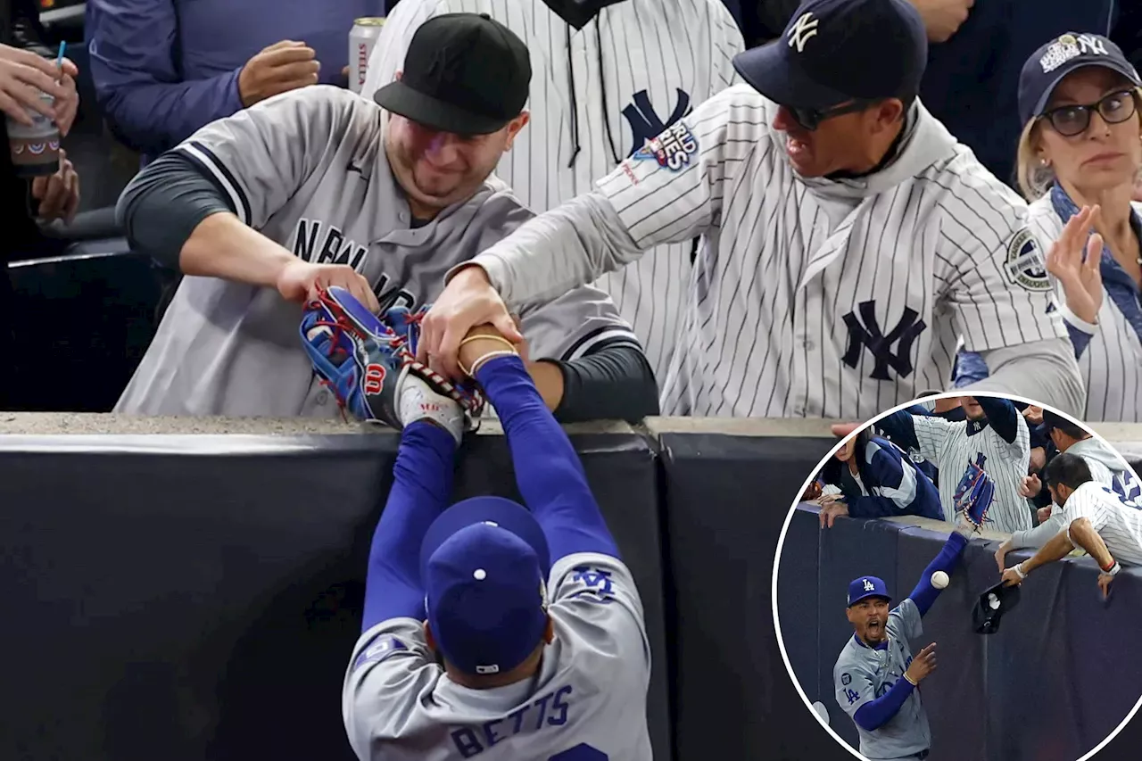 Yankees call banned fans' Mookie Betts catch interference 'egregious and unacceptable'