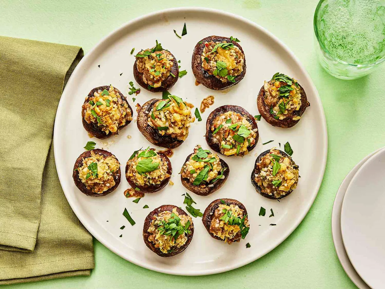 These Quick and Easy Sausage Stuffed Mushrooms Are a Party in Every Bite