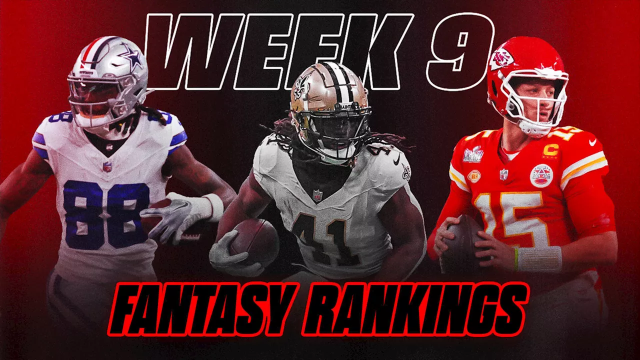 Week 9 Fantasy Football Rankings for Every Position in PPR Leagues