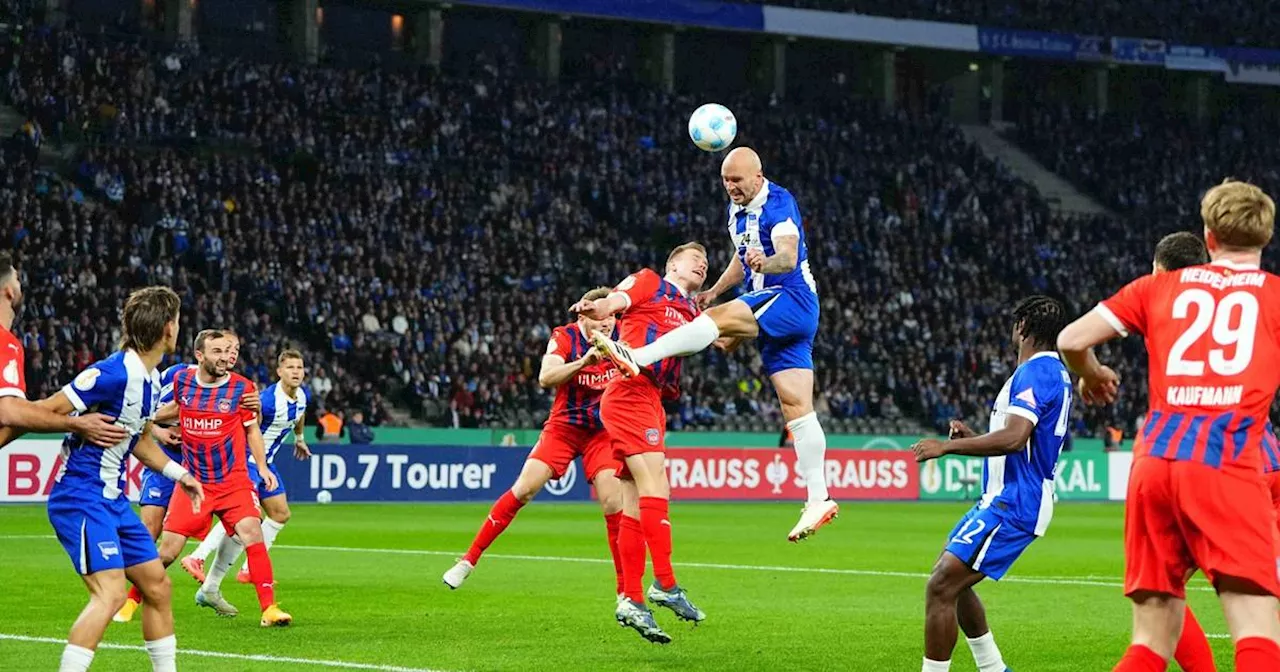 Favoriten gestürzt: Hertha schaltet Heidenheim aus