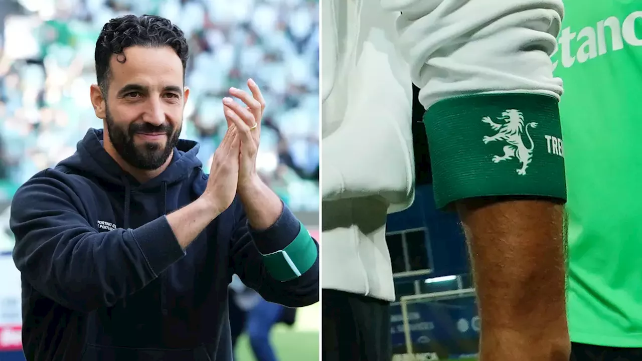 Why Man Utd target Ruben Amorim wears sash on his arm in every Sporting game and what message reads