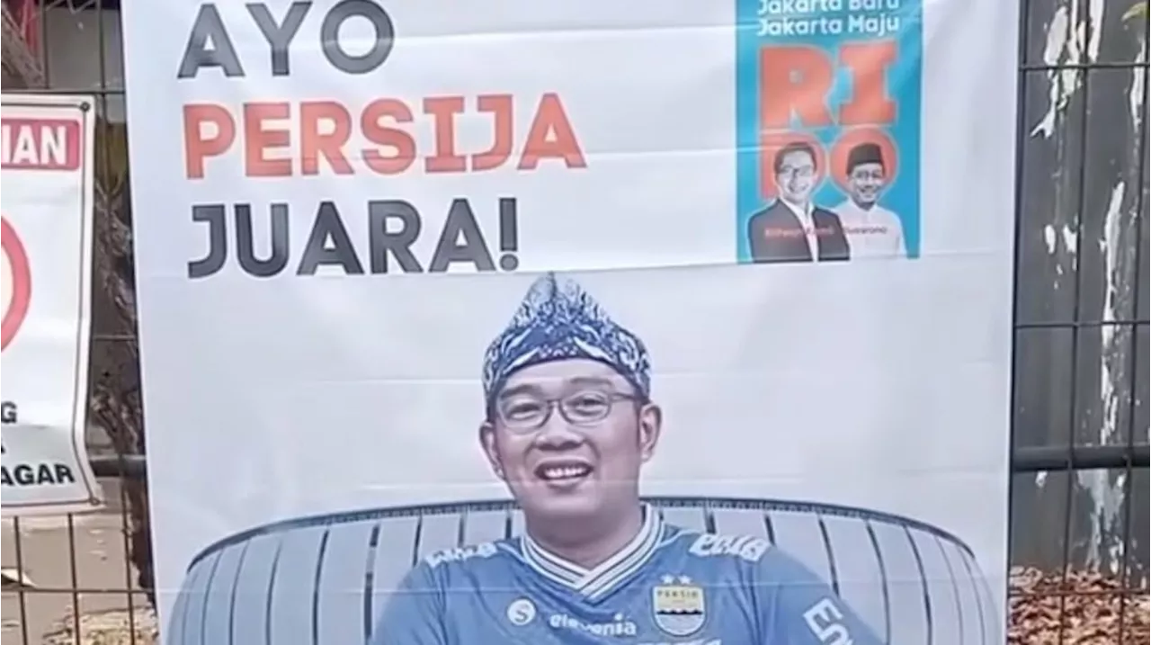 Sikapi Bodo Amat soal Spanduk RK Pakai Jersey Persib, Pramono: Itu Bukan Pendukung Saya