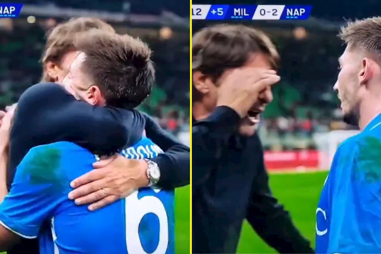 What emotional Antonio Conte told Billy Gilmour during wild celebrations as ex-Chelsea and Man United...