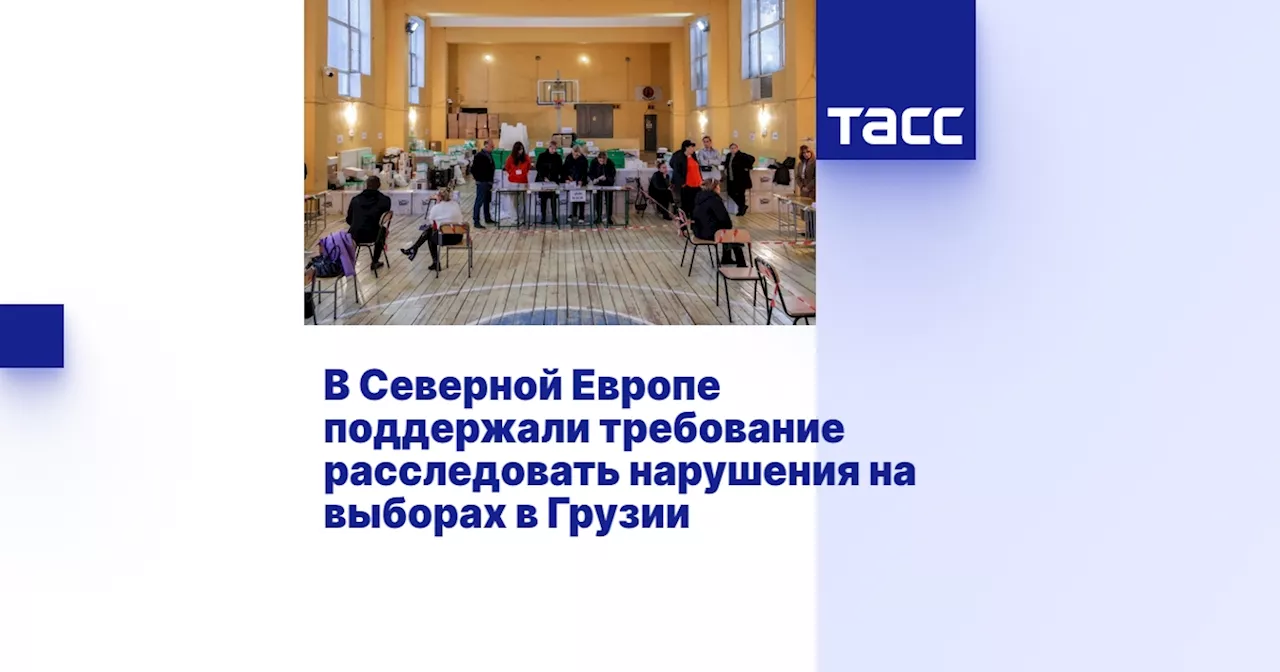 В Северной Европе поддержали требование расследовать нарушения на выборах в Грузии