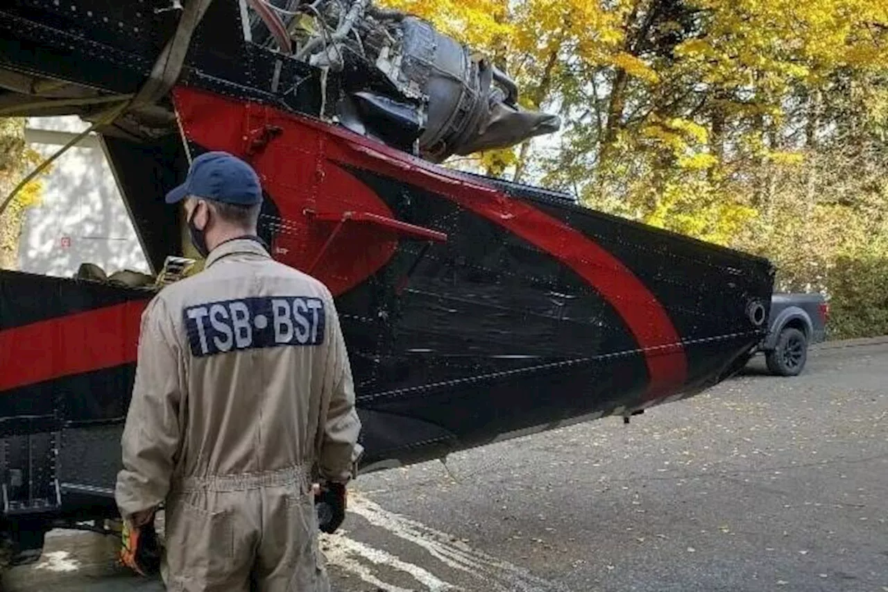 Rotors collided in fatal 2021 helicopter crash on the B.C. coast: TSB