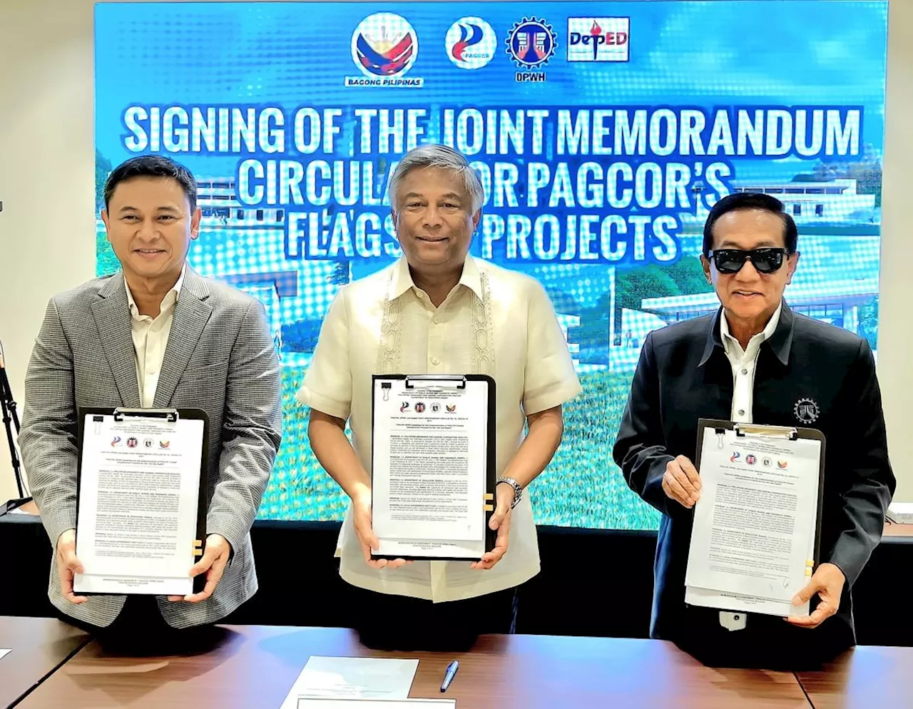 Pagcor launches new flagship projects with DepEd, DPWH