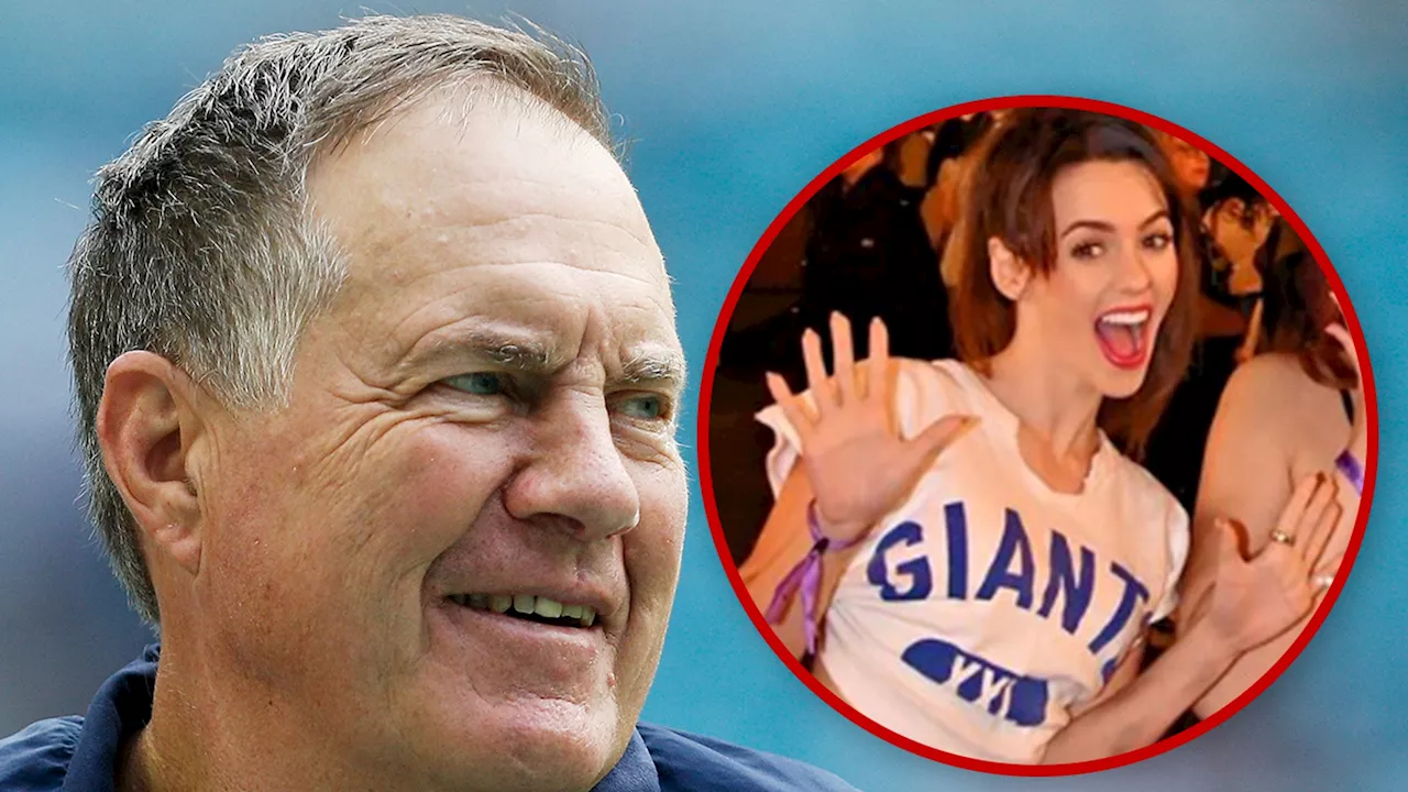 Bill Belichick's Girlfriend Imitates Him For Halloween, Short Shorts & Giants Tee!