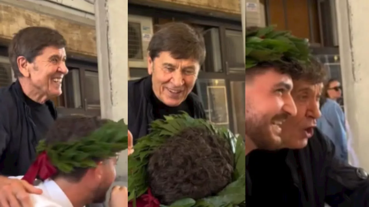 Gianni Morandi, unico nel suo genere: si ferma in strada per festeggiare la laurea con sconosciuti