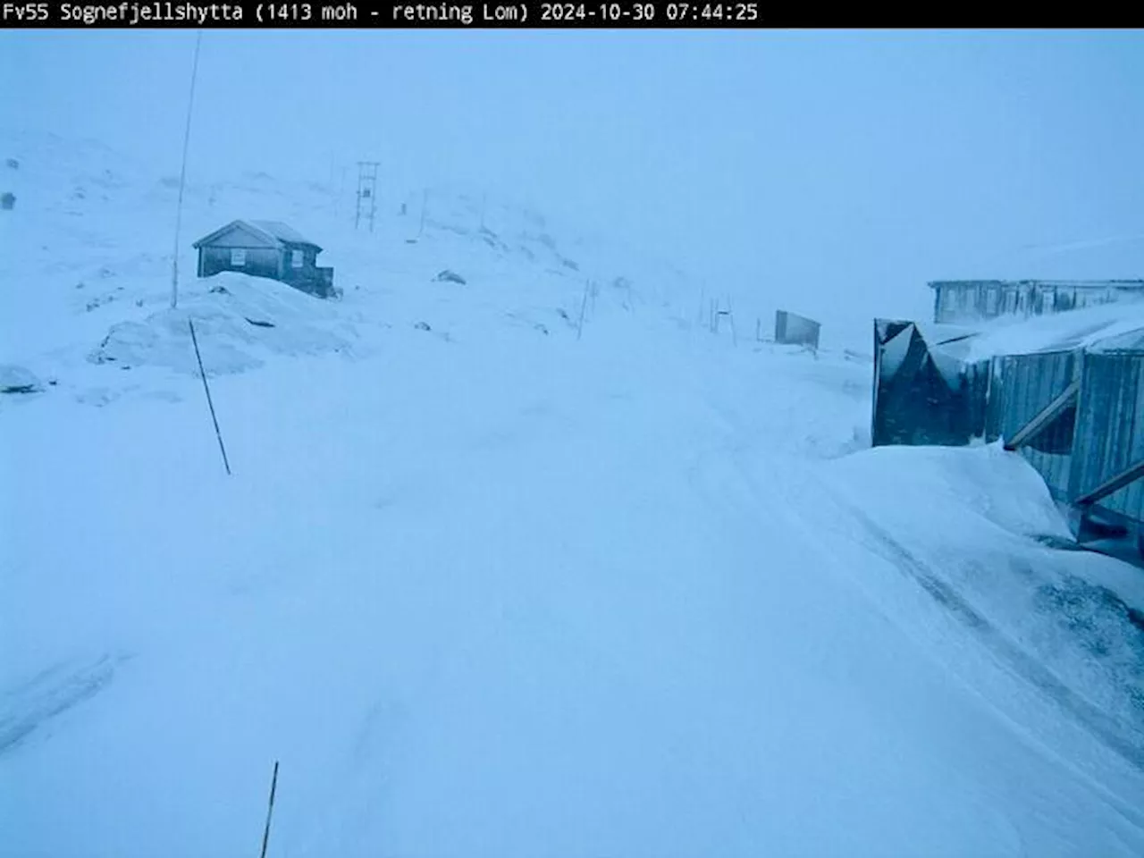 Sognefjellet er stengt på grunn av uvær