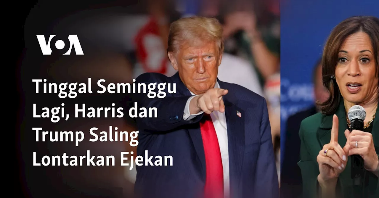 Tinggal Seminggu Lagi, Harris dan Trump Saling Lontarkan Ejekan