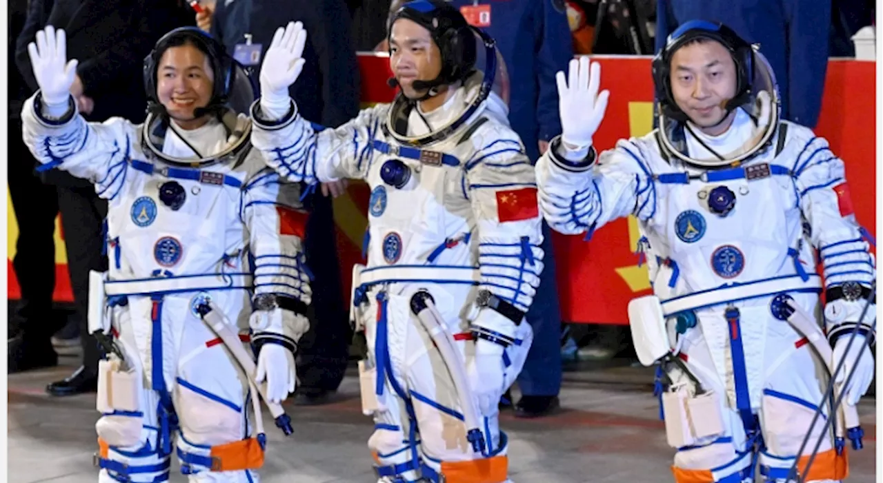 Three-person crew blasts off for China's Tiangong space station